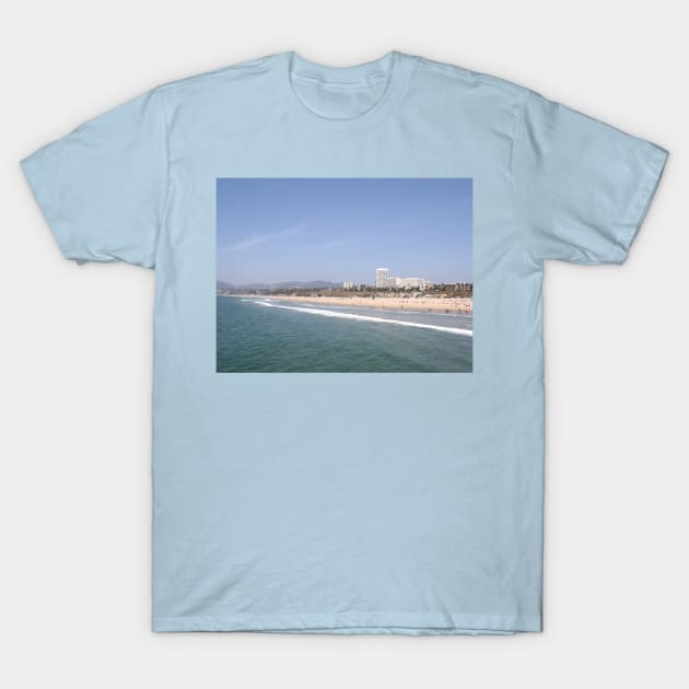 Golden Shores: Santa Monica Beach Radiance T-Shirt by Christine aka stine1